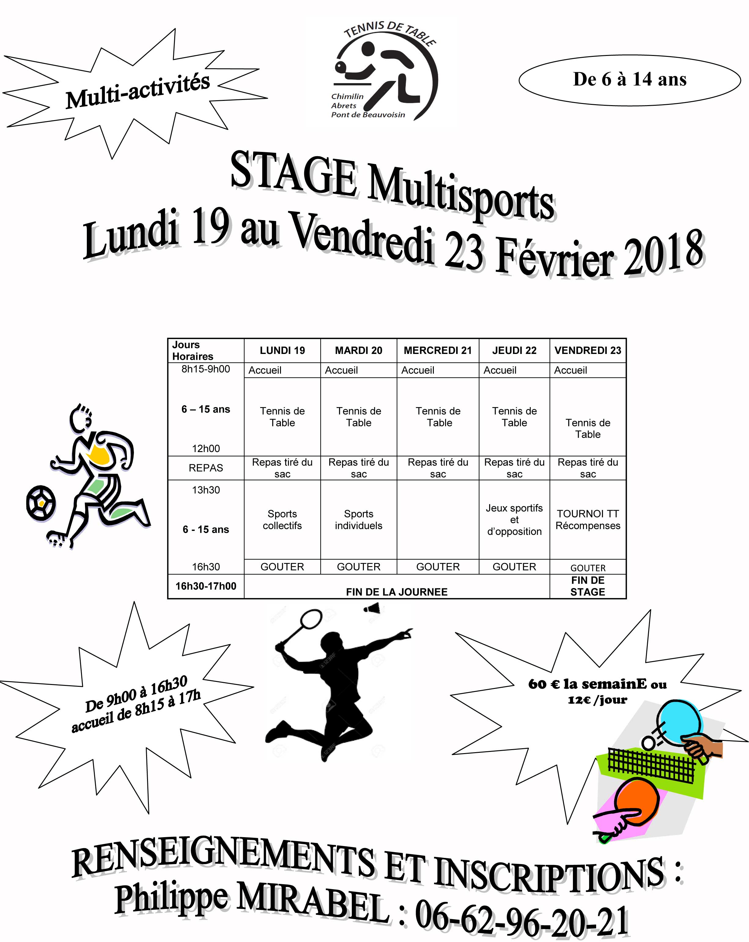 Stage multisports 2018